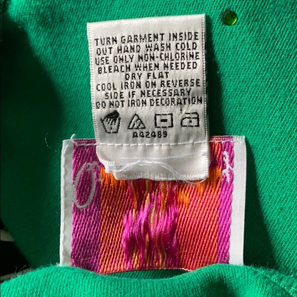 Quacker Factory Top Green Sequin Top Blouse Sz 3X - Picture 6 of 6